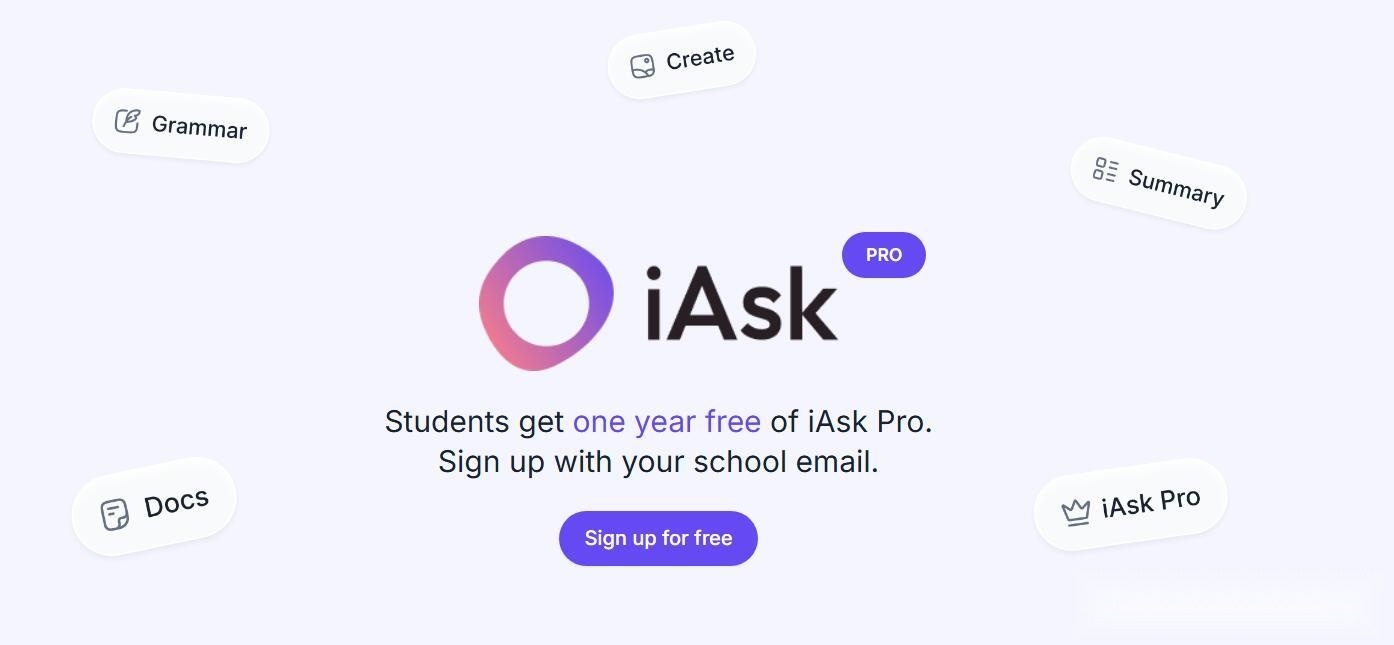 iAsk AI Student tutorial step image 1