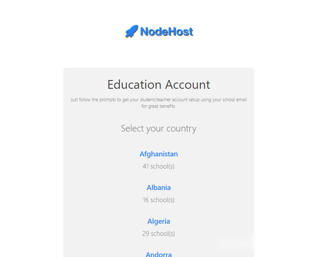 NodeHost Student Discount tutorial step image 2