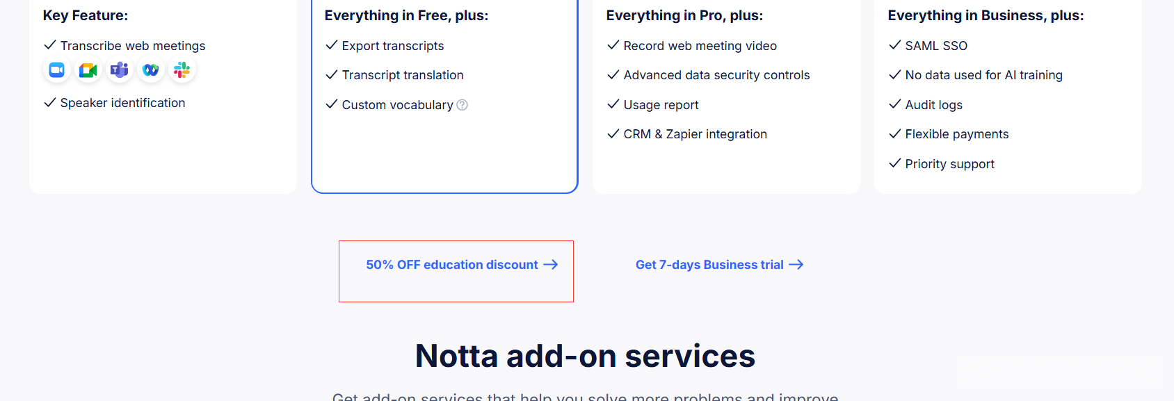 Notta Student tutorial step image 1
