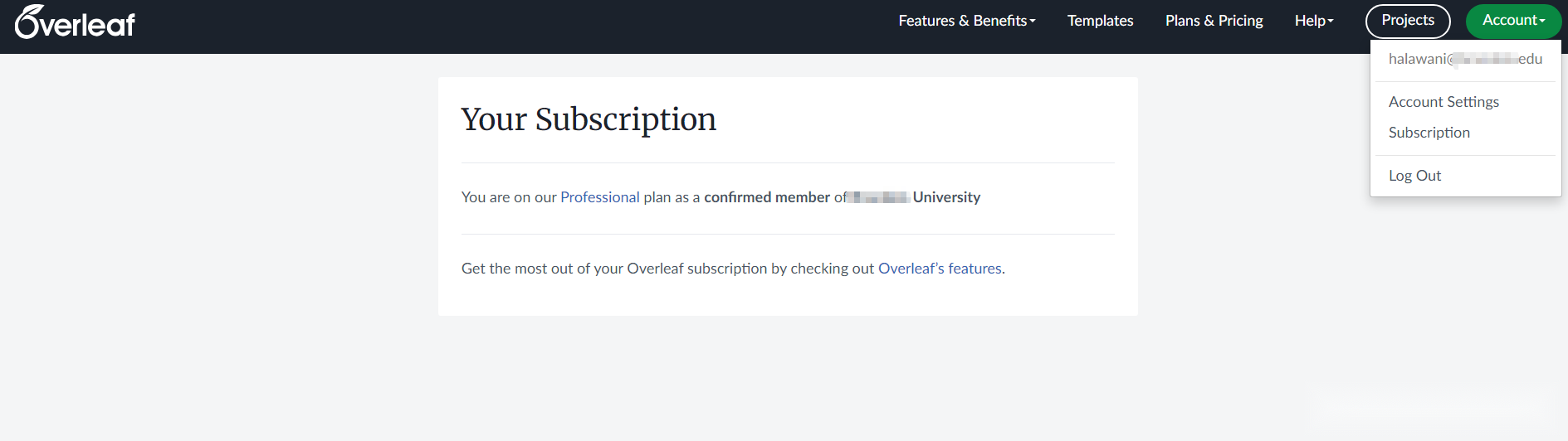 Overleaf Institution Access tutorial step image 4
