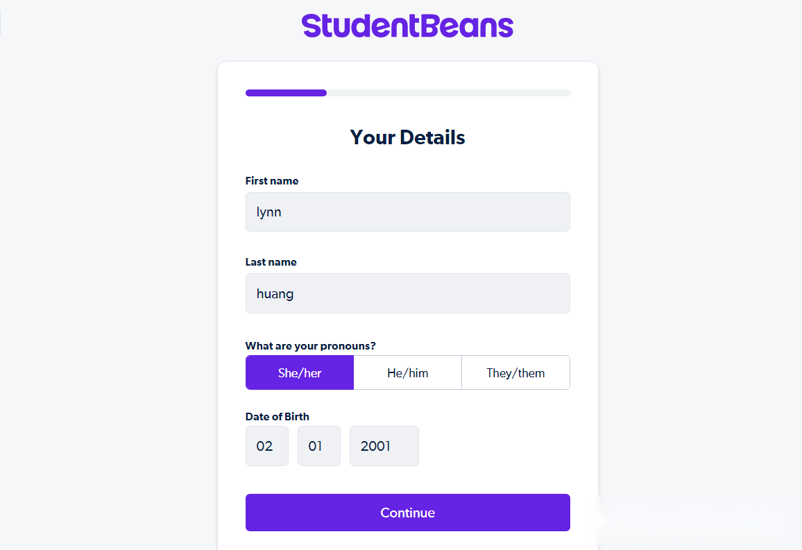 Student Beans tutorial step image 2