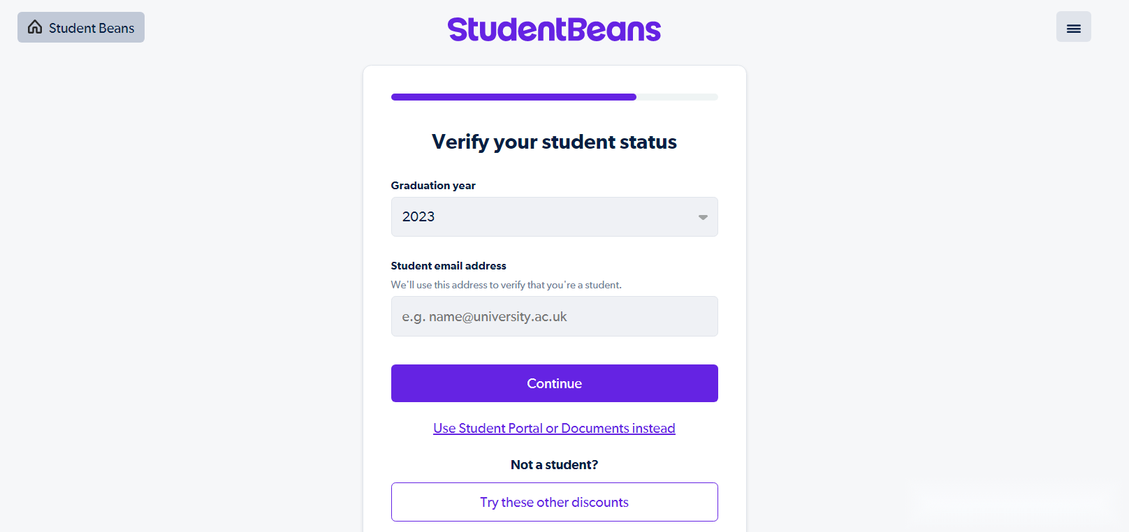Student Beans tutorial step image 3
